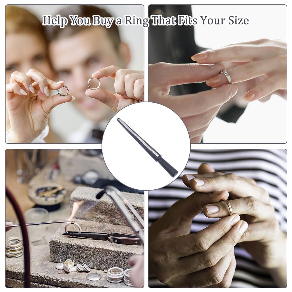 UNICRAFTALE 26.1x2.5cm Ring Sizer Measuring Tool Ring Mandrel Plastic Ring Sizer Mandrel US/UK Measuring Tool Jewelry Ring Sizer Rod Finger Ring Measuring Stick for Jewelry Finger Ring Making