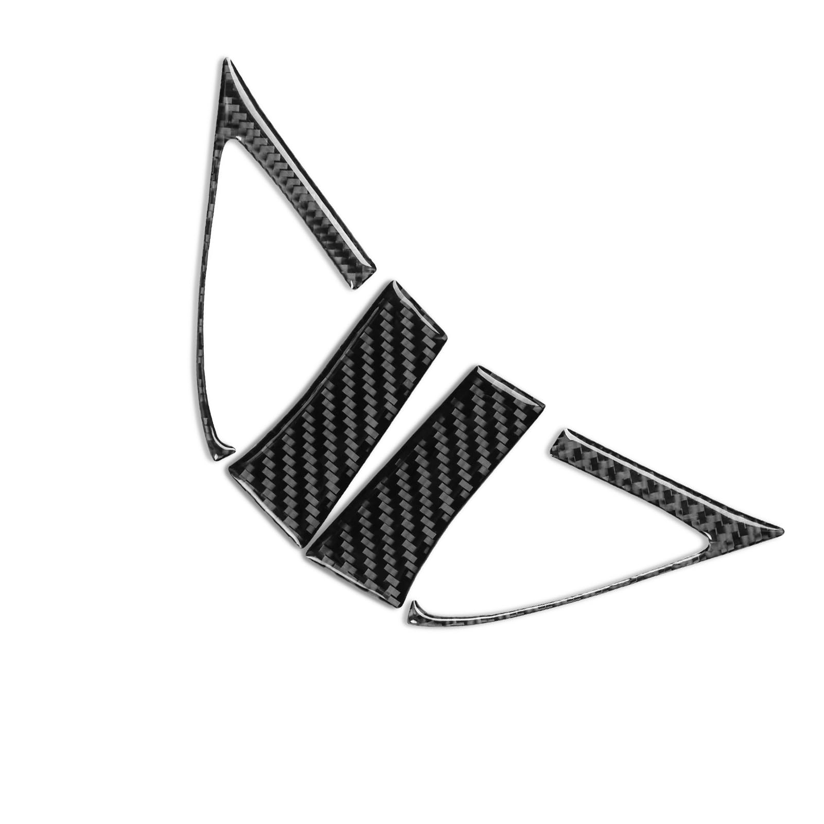 Unifizz A Pillar Speaker Trim Cover Sticker for Ca-m-aro 2010-2015 Black (Carbon Fiber Grain)