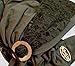 ShariRose Boho chic pre-tied headscarf olive green head cover for women vintage lace coconut buckles - 131