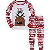 Little Boys Girls Christmas Pajamas Sets Reindeer Santa Claus 100% Cotton 2 Piece Toddler Clothes Kids Pjs Sleepwear