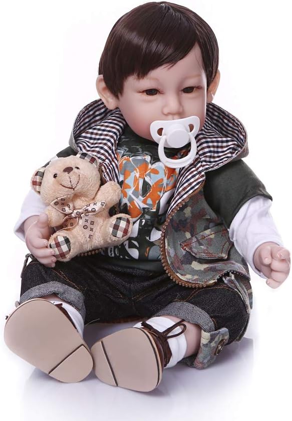 Prezzo CQ Reborn Doll Handmade Toy Doll Silicone 56CM Simulation Baby Regalo di Compleanno per Bambini Offerte