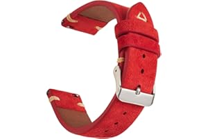 WOUKUP Quick Release Suede Leather Watch Bands Vintage Watchband for Men Watch Strap 18mm 19mm 20mm 21mm 22mm 24mm