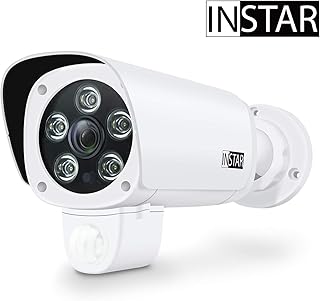 Überwachungskamera IN-9008 Full HD Weiss von INSTAR - WLAN IP Kamera - wetterfeste Außenkamera - Aussen - Alarm - PIR - Bewegungserkennung - Nachtsicht - Weitwinkel - LAN - Wi-Fi - RTSP - ONVIF