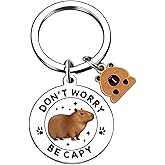 Davrock Capybara Keychain Stuff Capybara Gifts for Friends Valentines Key Chains Women Cute Birthday Decorations Inspirational Keychain Christmas Valentine's Day Birthdays Gifts