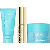 TULA Skin Care Greatest Hits Skincare Discovery Kit, Includes Gold Glow & Get It Eye Balm 0.35 oz., The Cult Classic Cleanser 50ml, 24-7 Moisture Hydrating Day & Night Cream 15ml, 3-Piece Kit