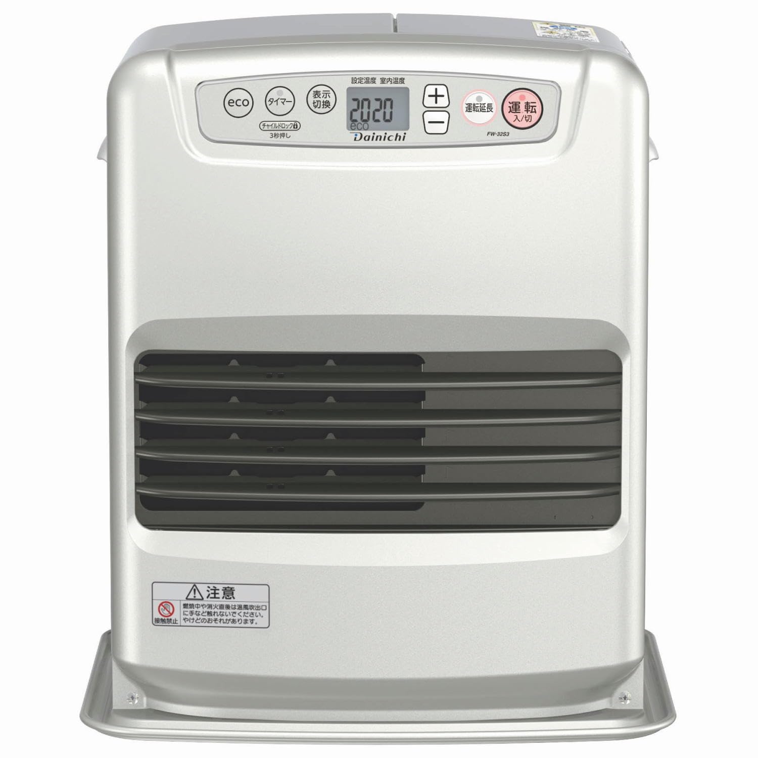 ダイニチ(Dainichi) 石油ファンヒーター (木造9畳まで/コンクリート12畳まで) Sタイプ ライトシルバー FW-32S3-S商品画像