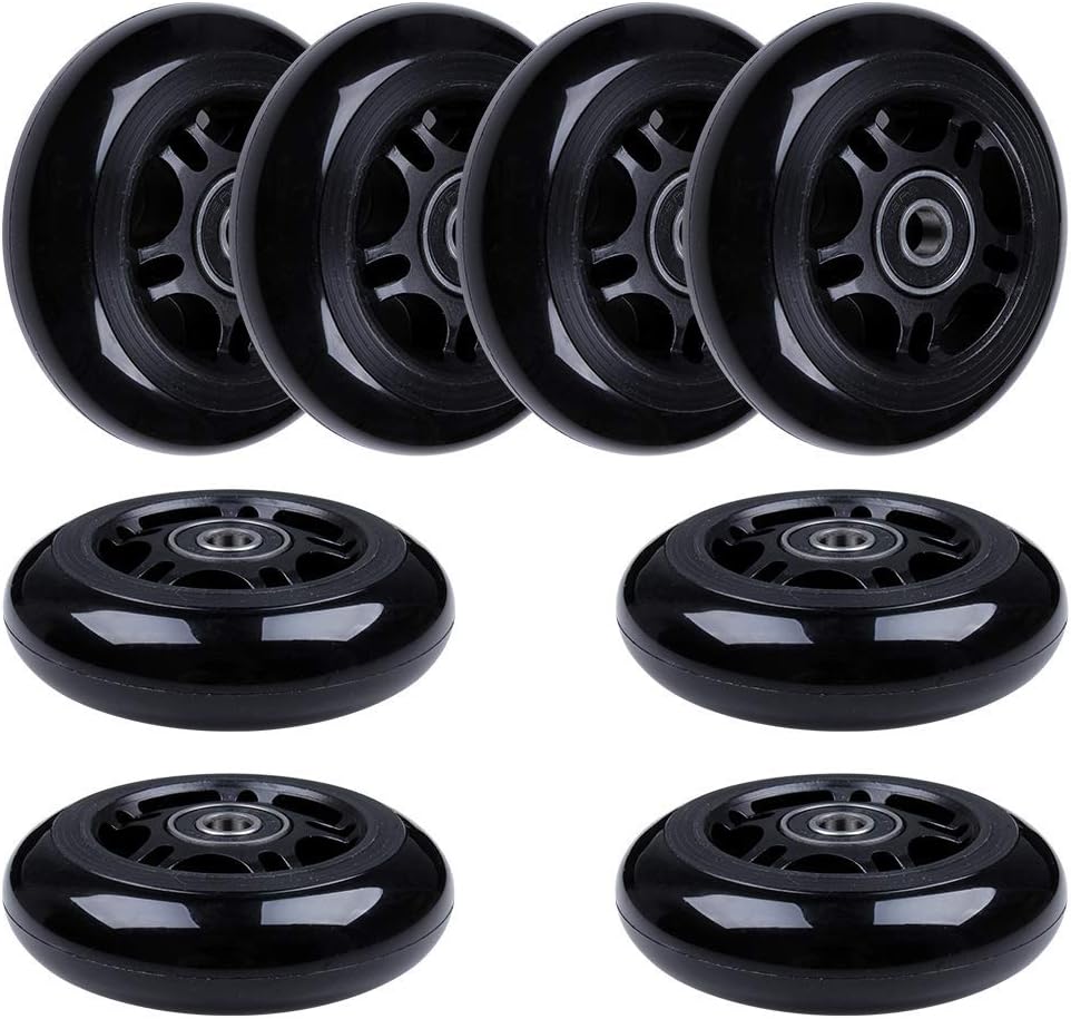 AOWISH 8-Pack 80mm Inline Skate Wheels 85A Inline Skates Replacement Wheel with Bearings ABEC-9