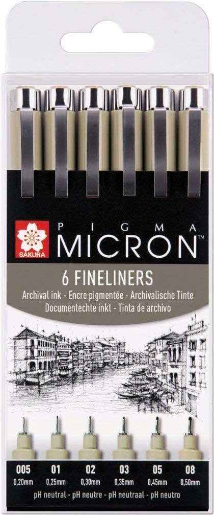 2xMicron 6 Fineliners