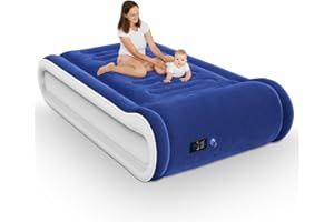 Luxchoice Luxury Inflatable Mattress with Built in Pump Blow Up Mattress with Built in Pillow Quick Inflation Within 3 Minutes Durable Camping Air Mattress Air Bed for Home Guests