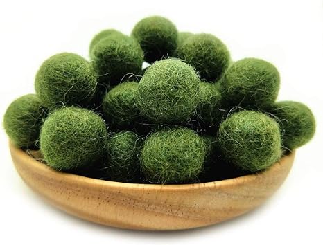 Amazon Com 15mm 5 8inch Felt Wool Beads Balls Pom Pom Handmade Diy For Craft Garland Dream Catcher Baby Mobile Pompom Home Decor Christmas Nursery Party Birthday Wedding Props Armygreen 15mm 30pcs Home Kitchen