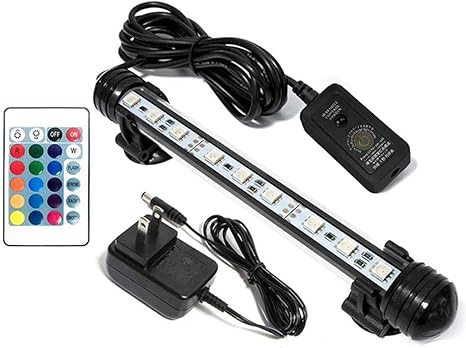 mingdak luz led para acuario con control remoto inalambrico luz led para tanque de peces cambio de color rgb brillo ajustable luz led sumergible