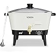 VOISEN Wax Melter for Candle Making, 8Qts Candle Wax Melting Pot with Spout for Soy Wax Soap Base, Electric Wax Melter for Candle Making with Temp Control, Easy Pour,Non-Stick(White)