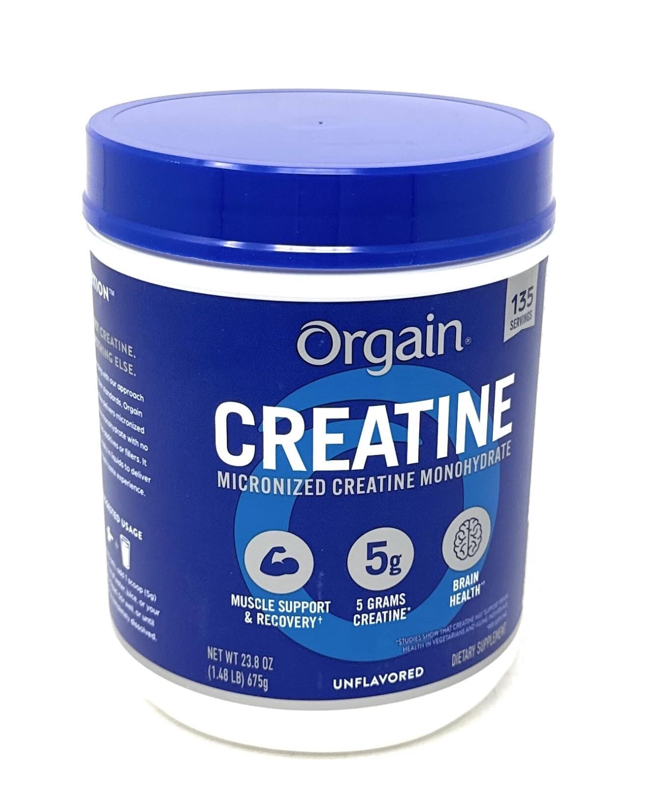 Orgain Micronized Creatine Monohydrate Powder, Unflavored, 1.48 lbs
