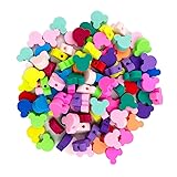 100 Pcs Polymer Clay Mouse Head Loose Spacer