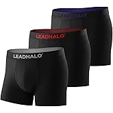 LEADHALO 3 Pack Merino Wool Underwear for Men, Moisture Wicking Wool Boxers Briefs for Base Layer, Thermal Boxers with Pouch