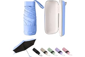 GUARAY Umbrella Small Mini Umbrella, Lightweight Folding Compact Travel Umbrella Portable Parasol for Backpack Purse - Sun & Rain Pocket UV Umbrellas for Kids Girls Boys Women