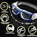 PONOSOON Sports Goggles Glasses for Basketball Football Volleyball Hockey 1809(Transparent Blue)