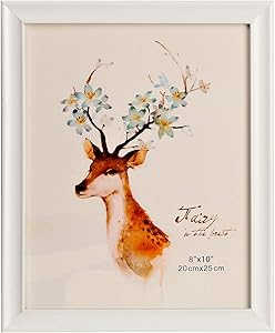 Photo Frame to Display 8x10 inch Photos,Paintings, Postcards,Prints Without Mat White Picture Frame for Home Decor Table Display Ideal Gift for Friends(8x10 inch White)