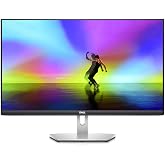 Dell S2721H 27 Inch Full HD 1080p, AMD FreeSync IPS Ultra-Thin Bezel Monitor, Built-in Speakers, Silver, Black