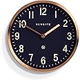 NEWGATE® Master Edwards Wall Clock - Metal Clock - Analog Wall Clock - Mid-Century Clock - Kitchen Wall Clocks - Round Wall Clock - Easy to Read - British Design (Copper Reverse Dial)
