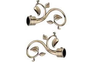 CQGXMANN 1 Pair Decorative Curtain Drapery Rod/Pole Finials Ends for 22mm Curtain Poles - Bronze, as described
