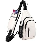 JENAGREEN Waterproof Sling Backpack Crossbody Sling Bag for Women Men, Multipurpose Travel Hiking Adjustable Chest Bag Casual Daypack