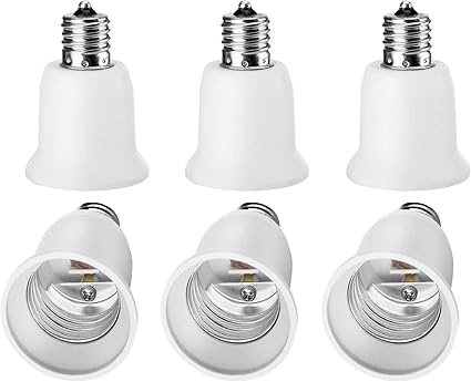 Amazon Co Jp E17 Base Conversion Adapter E17 To E26 Easy To Change Bulb Socket Base Conversion Socket Adapter Suitable For Large Quantity Use Pre Shipping Pack Of 6 Kitchen Housewares