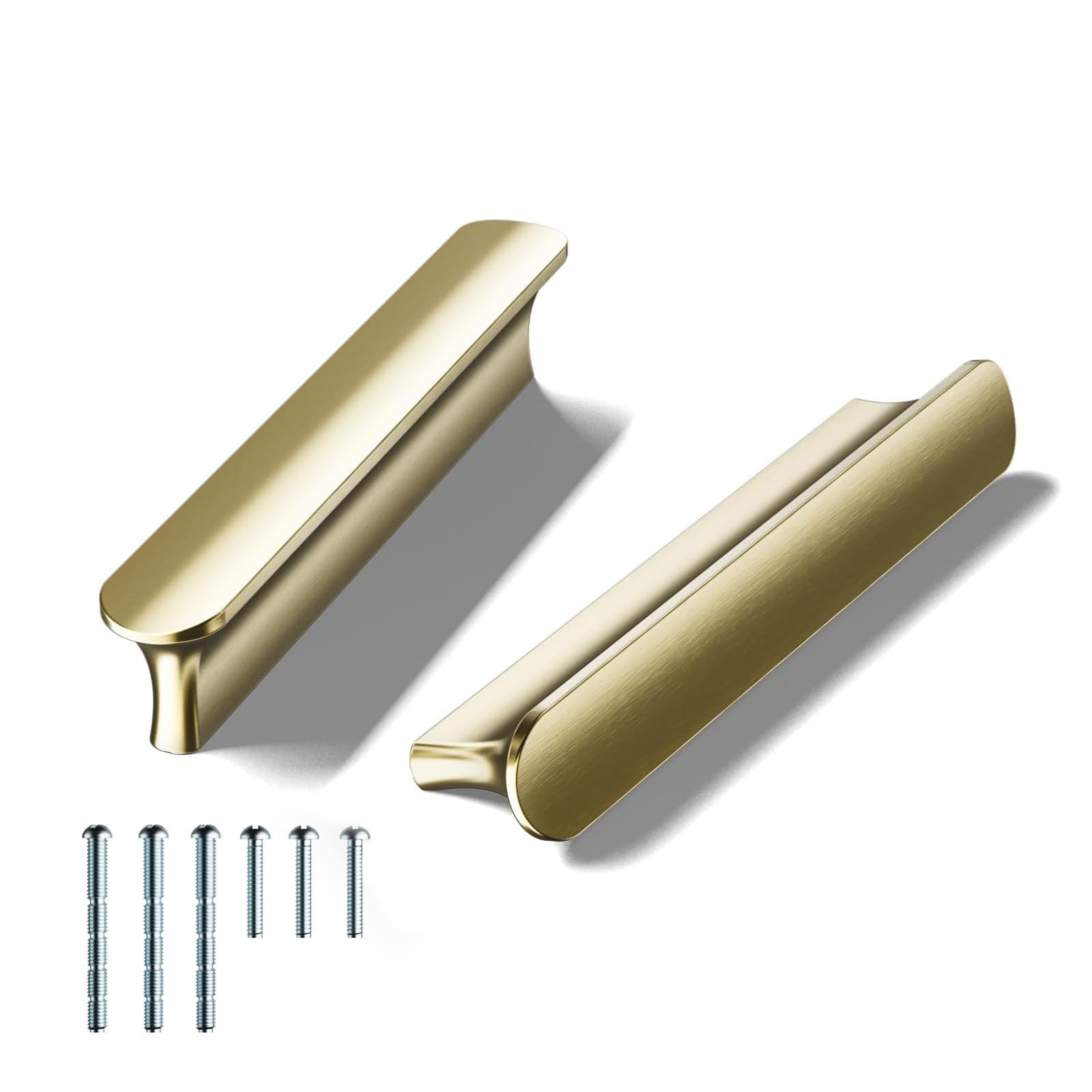 Photo 1 of (partial set) Cobbe Elite 10 Pack Luxurious Brushed Gold Cabinet pulls, 3-3/4 Inch Hole Center, Handles for Kitchen Bathroom Cabinets & Drawers