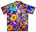 V.H.O Funky Hawaiian Blouse Women Short-Sleeve Front-Pocket Every Shirt Is a Unique Mix Multicolor Unisex