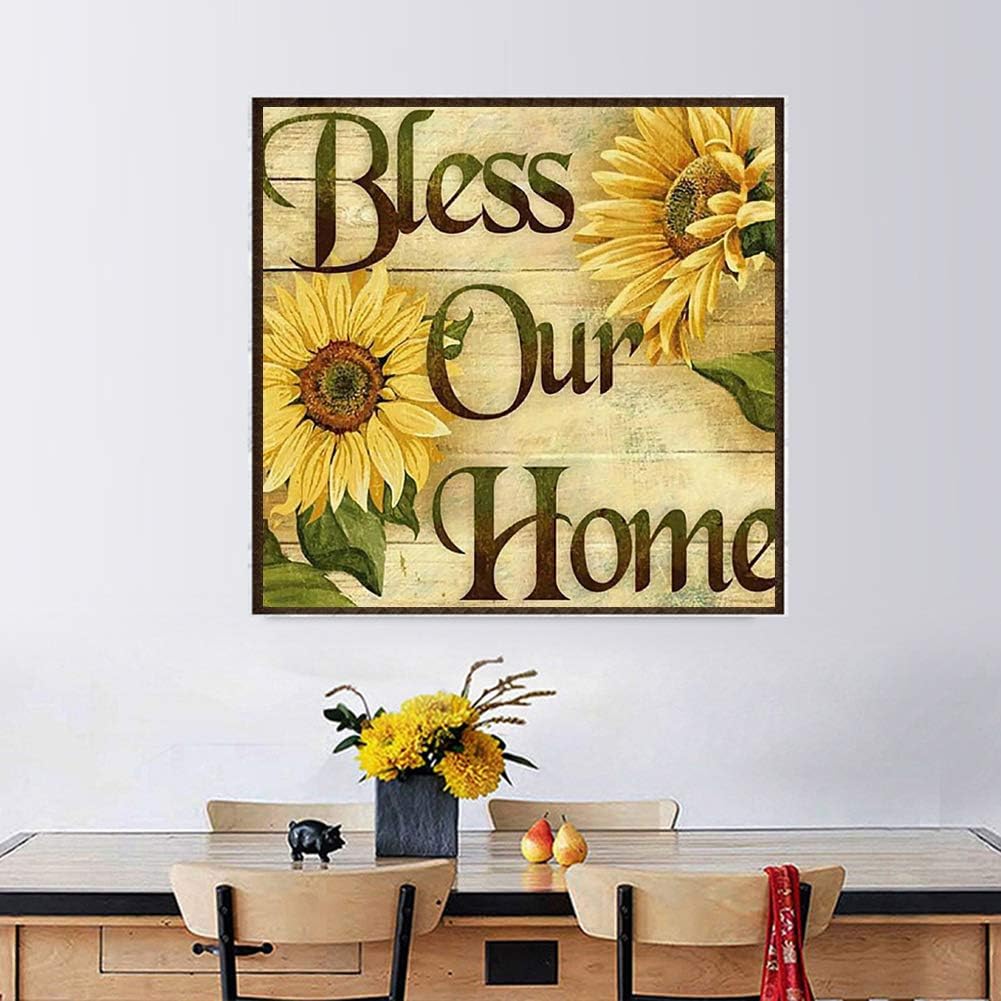 Diamond Art Kits for Adults DIY 5D Round Full Round Drill Art Perfect for Relaxation and Home Wall Decor Sunflower 11.8x11.8in - Image 5