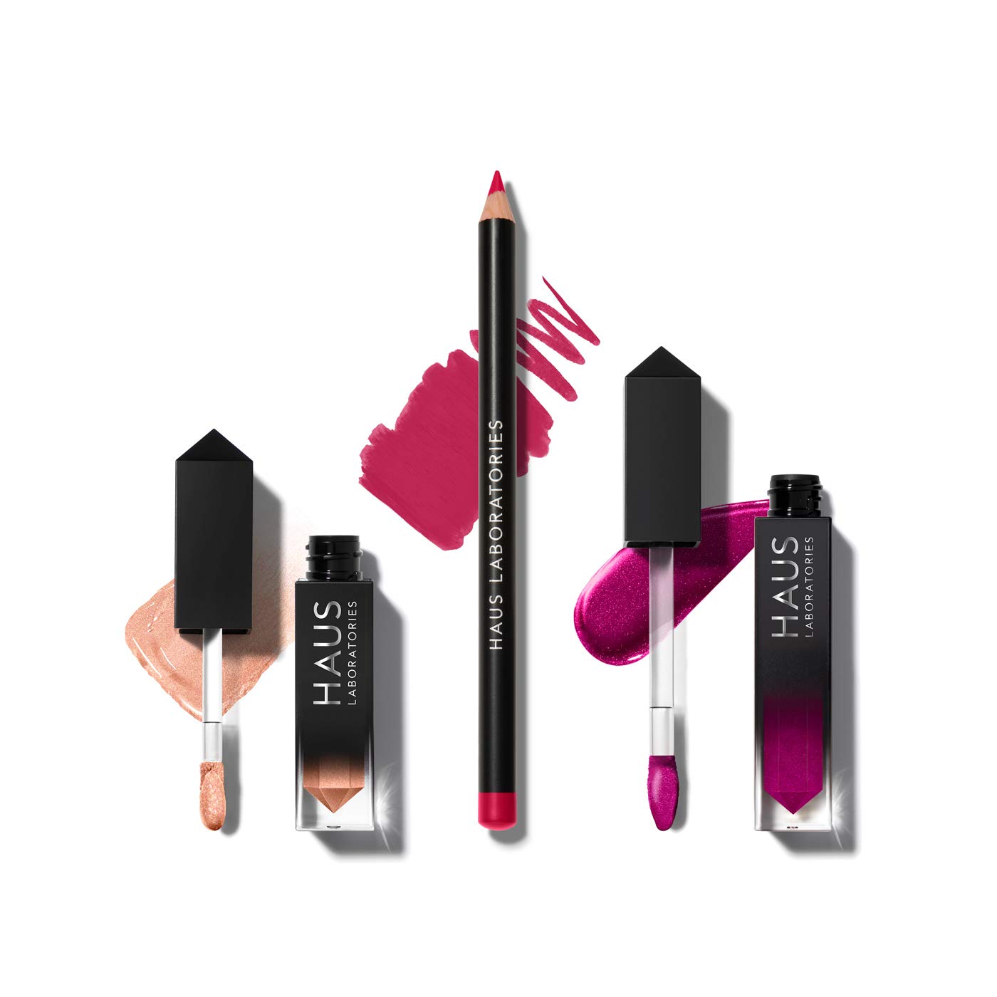 HAUS LABORATORIES By Lady Gaga: HAUS OF COLLECTIONS | Makeup Kit with Bag, Liquid Eyeshadow, Lip Liner Pencil, and Lip Gloss Available in 13 Sets, Vegan & Cruelty-Free | 3-Piece Value Set — image 1