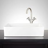 Signature Hardware 447956 Hibiscus 20" Fireclay Vessel Bathroom Sink - White