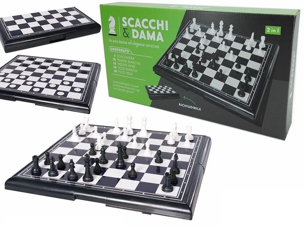 Game Chess and Checkers Plastic Folding Checkerboard Plastic Checkers Chess Board