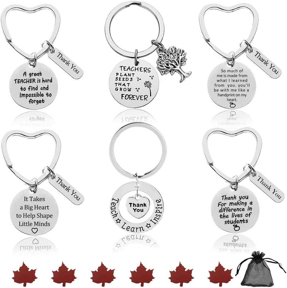 SwirlColor Teacher Keyrings Gifts