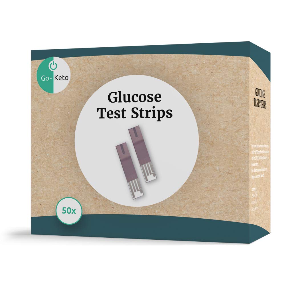 Go-Keto Glucose Teststripes 50 Pieces | Suitable for Go-Keto and GK Dual Meters | Regular Glucose Check, at Home and on the go