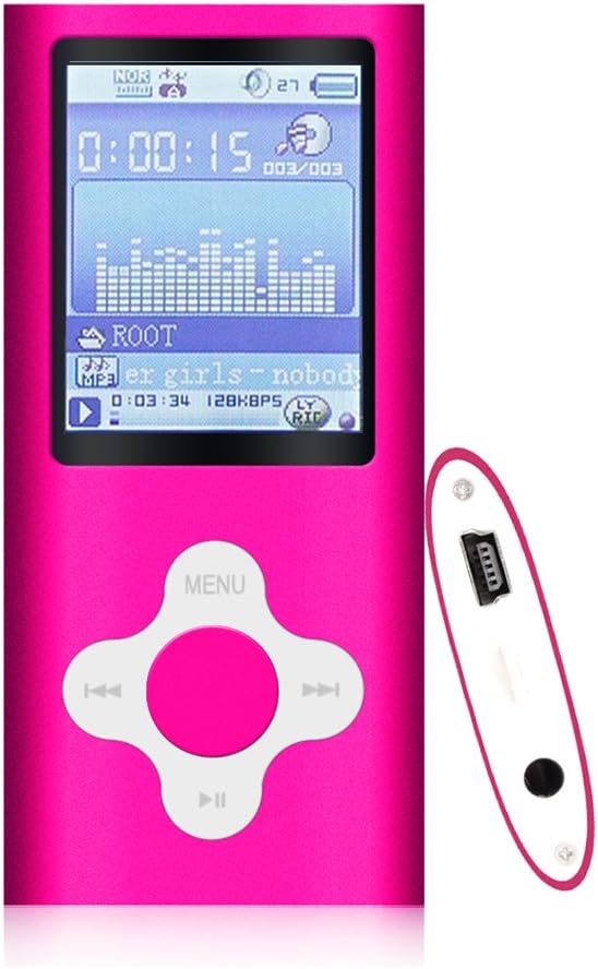 G.G.Martinsen 8GB Versatile MP3/MP4 Player with Photo Viewer, Mini USB Port Slim 1.78 LCD, Digital MP3 Player, MP4 Player, Video Player, Music Player, Media Player-Pink: Home Audio & Theater