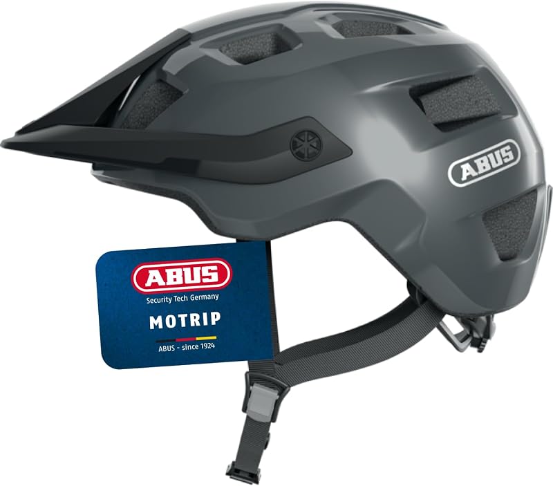 ABUS MoTrip MTB Helmet - Height-Adjustable Peak, Ponytail Fit, Unisex