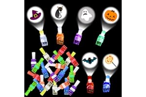 Pinkiwine 24 PCS Halloween LED Finger Projection Lights Halloween Toys for Kids Boys Girls Halloween Party Favors Halloween Treat Bags Gifts