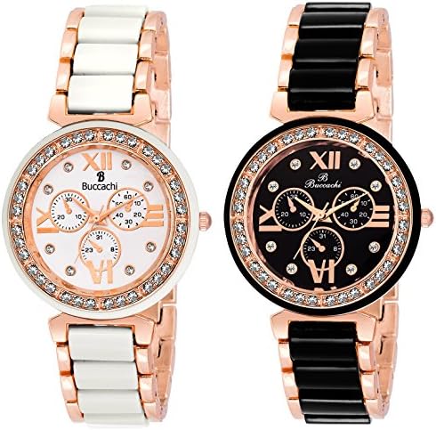 Buccachi Analogue Women's Watch (Multicolour Dial) (Pack of 2)