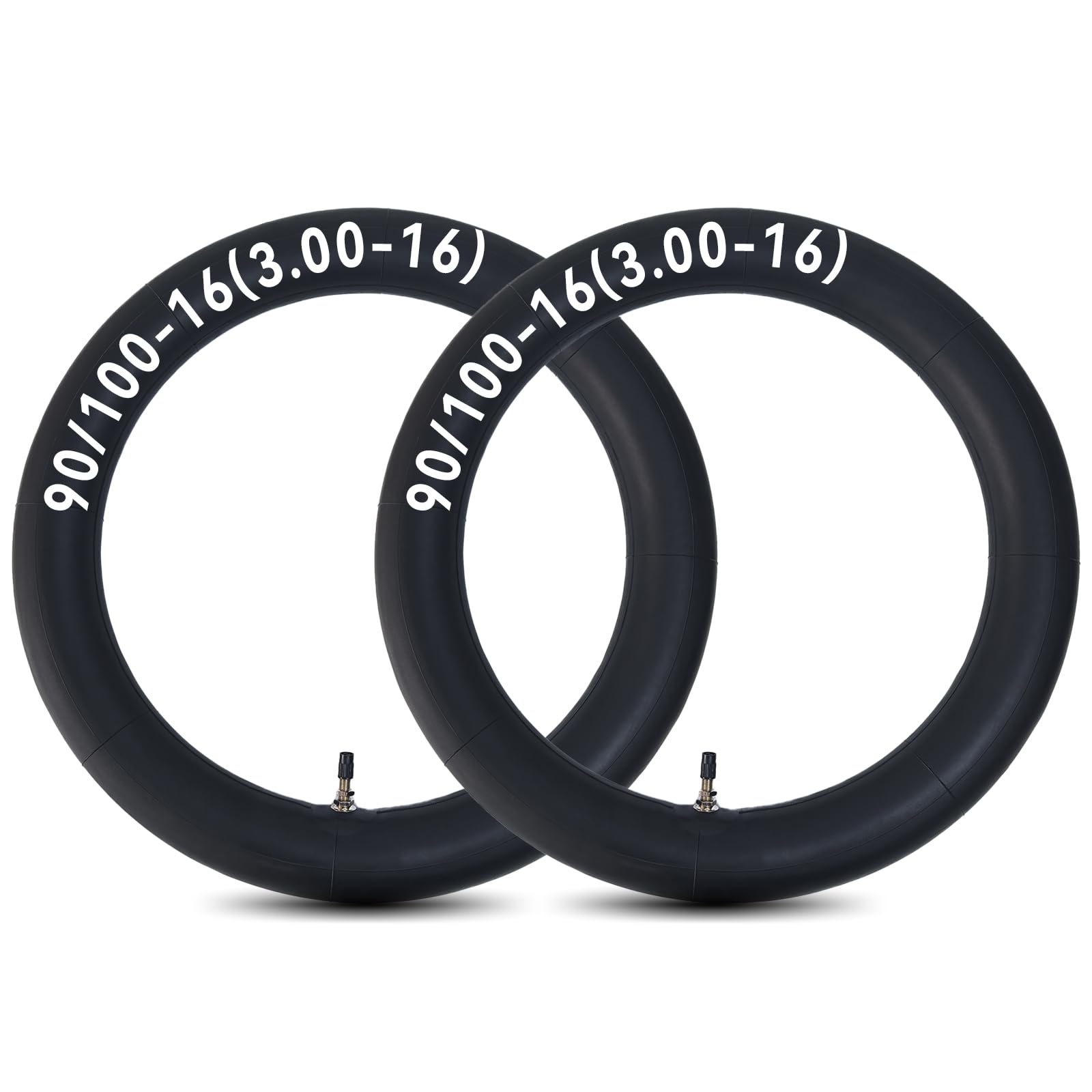 Photo 1 of 2 PCS 90/100-16 Dirt Bike Tube 3.00-16 Inner Tube with TR4 Straight Valve Stem