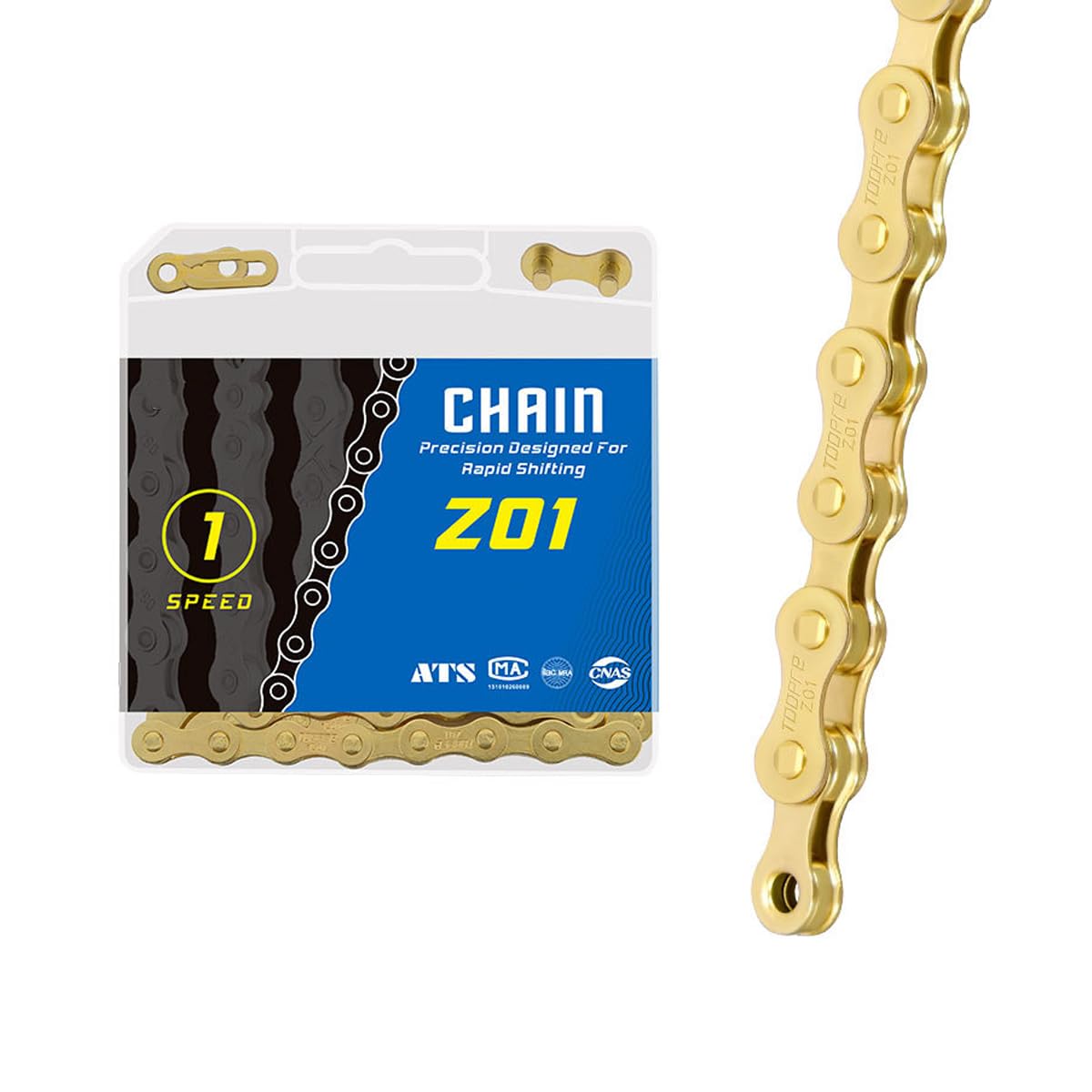 HOUSON 1-Speed Bicycle Chain, 114 Links, 1/2 x 11/128 Inch Stainless Steel for MTB/Road/E-Bike