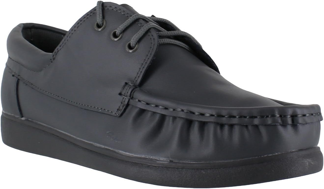 Crown King Churchill Mens Leather Lace Up Crown Green Bowling Shoes UK 6 Grey