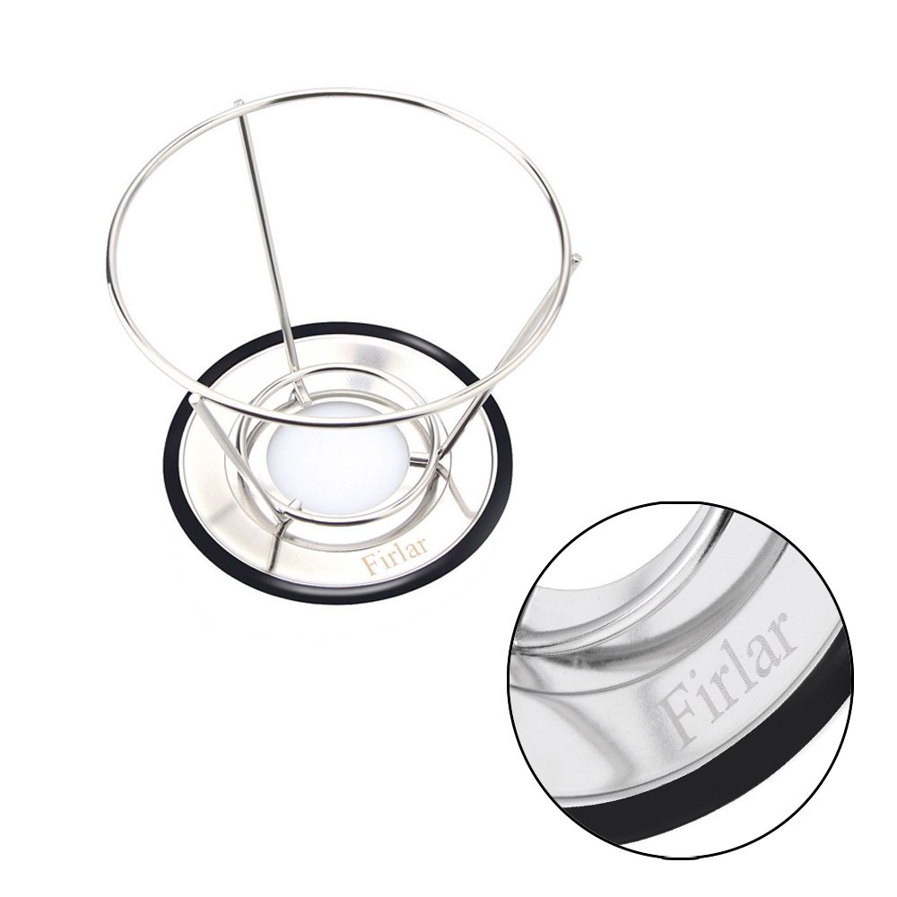 Firlar Pour Over Coffee Filter Paperless & Reusable Permanent Double Layer with Separate Stand for 1-4 cups