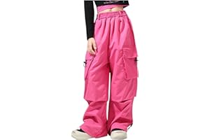 CETHRIO Cargo Pants for Girls 10-12 Summer Trendy Cute High Waisted Workout Hiking Pants Casual Baggy Quick Dry Boy Joggers