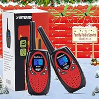 Bobela kids walkie talkies, Funny and Novelty Birthday Gifts for 3,4,5,6,7,8,9,10,11 Years Old Boy and Girls,Easter Gift, Simple Button and Easy to Use(M880 Red,2 Pack)