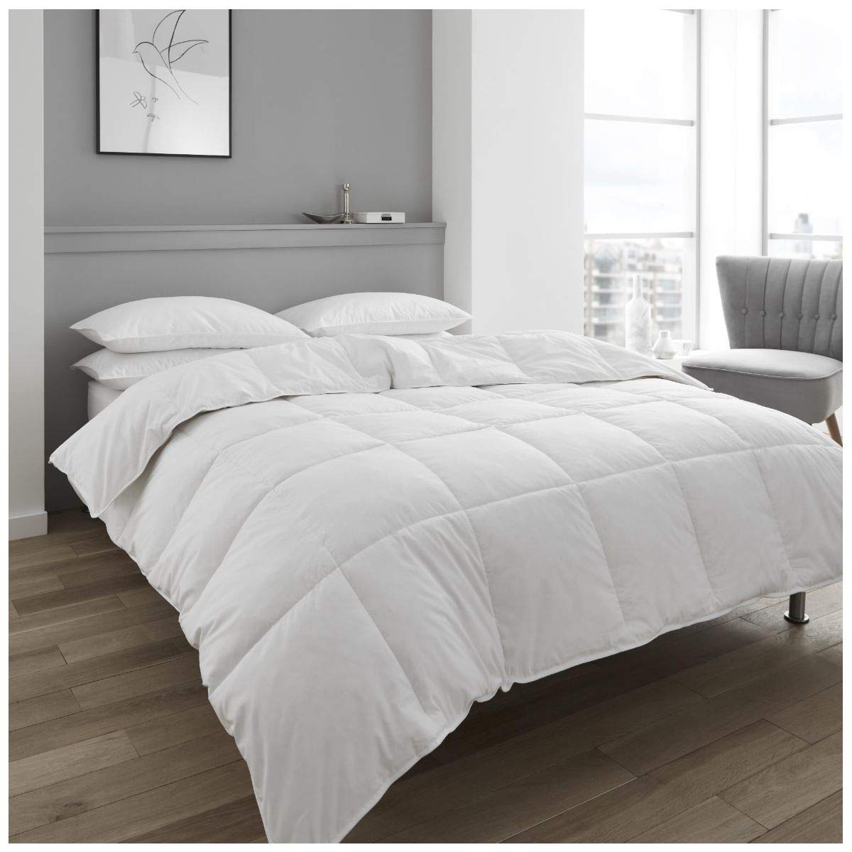 GC GAVENO CAVAILIA Super Soft Hotel Quality Feather & Down Duvet, Extra Warm Deluxe Quilt 13.5 TOG, Anti-Dustmite Warm & Cosy, Kingsize, 85% Feather 15% Down, Duck-White, King