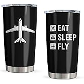 Pudmaple Pilot Gifts, Aviation Gifts, Best Pilot/Airplane/Aviation Gift for Men/Women, Aviation Gift for Pilots, Aviation Lover Thing, Pilots Present Aviation Men Tumbler 20oz