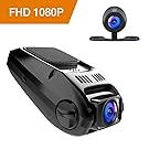 APEMAN 1080P FHD Dual In Car Dash Cam Camera DVR Digital Driving Video Recorder Front Cam and IP67 Water Resistance Rear View 170°Wide Angle 6G Lens with WDR, Loop Recording, G-sensor,Motion Detection