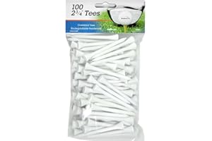 Intech 2-3/4 Inch Wooden Golf Tees, 100 and 500 Pack, Multiple Colors Available
