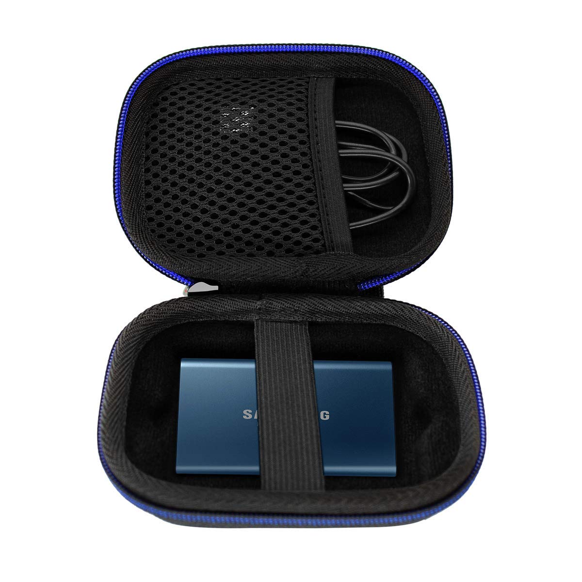 Travel Case for Samsung T3 T5 USB 3.1 /USB-C Terabyte Portable SSD External Solid State Drive 250GB 500GB 1TB 2TB Hard Shockproof Storage Bag by GUBEE